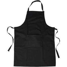 Tablier, L : 89 cm, L : 66 cm, dim. M-XL cm, 210 gr, noir, 1 pièce [HOB-44588]