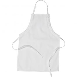 Tablier, L : 61 cm, L : 43 cm, dim. 4-6 ans, 210 gr, blanc, 1 pièce [HOB-445920]