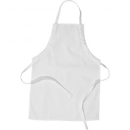 Tablier, L : 61 cm, L : 43 cm, dim. 4-6 ans, 210 gr, blanc, 1 pièce [HOB-445921]