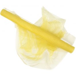 Tulle, L: 50cm, jaune, 5 m/ 1 rouleau [HOB-44611]