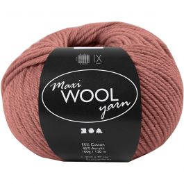 Pelotes de Laine, L : 125 M, rose foncé, 100 gr/ 1 boule [HOB-447405]