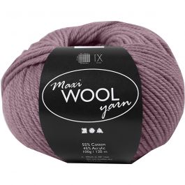 Pelotes de Laine, L : 125 M, lavande, 100 gr/ 1 boule [HOB-447408]