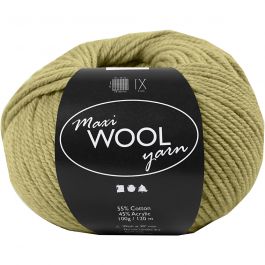 Pelotes de Laine, L : 125 M, vert clair, 100 gr/ 1 boule [HOB-447414]