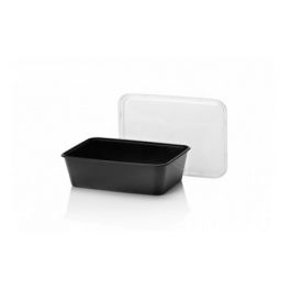 Barquette plastique alimentaire micro onde 175x119x52mm noir (500 pièces) [RD-448084]