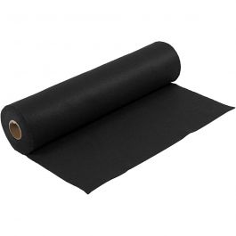 Hobbyvilt, B: 45 cm, dikte 1,5 mm, 180-200 gr, zwart, 5 m/ 1 rol [HOB-45036]