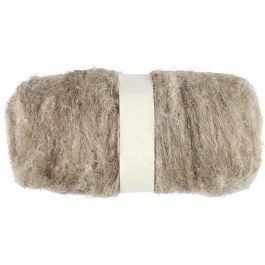 Gekaarde Wol, naturel, 100 gr/ 1 bol [HOB-451030]