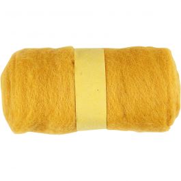 Gekaarde Wol, geel, 100 gr/ 1 bol [HOB-451770]