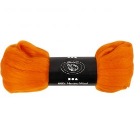 Merino Wol, dikte 21 my, oranje, 100 gr/ 1 doos [HOB-46018]