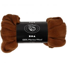 Merino Wol, dikte 21 my, bruin, 100 gr/ 1 doos [HOB-46024]