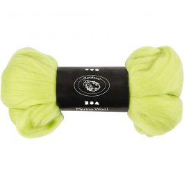 Merino Wol, dikte 21 my, lime groen, 100 gr/ 1 doos [HOB-46031]