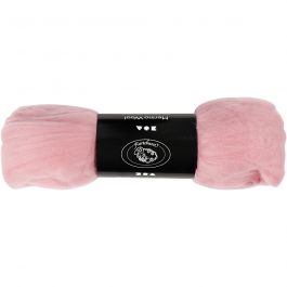 Laine Mérinos, ép. 21 my, rose clair, 100 gr/ 1 Pq. [HOB-46046]