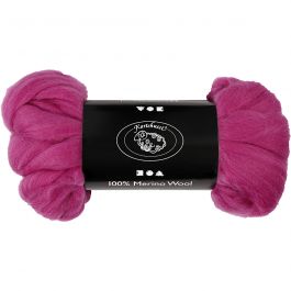 Laine Mérinos, ép. 21 my, violet rouge, 100 gr/ 1 Pq. [HOB-46047]