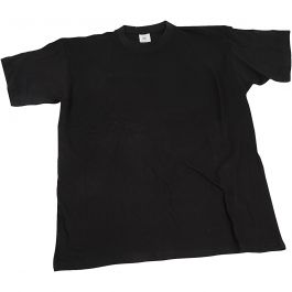 T-shirts, B: 32 cm, afm 3-4 jaar, ronde hals, 145 gr, zwart, 1 stuk [HOB-47220]