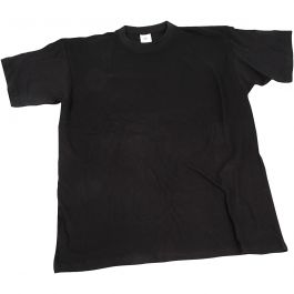 T-shirts, B: 40 cm, afm 7-8 jaar, ronde hals, 145 gr, zwart, 1 stuk [HOB-47222]