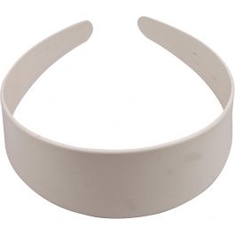 Plastic haarband, B: 40 mm, wit, 20 stuk/ 1 doos [HOB-47416]