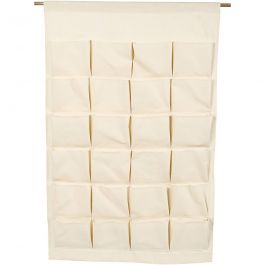 Hangende organiser, H: 93 cm, B: 60 cm, licht naturel, 1 stuk [HOB-49735]