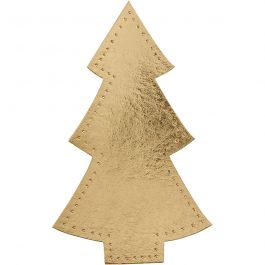 Sapin de Noël, H : 18 cm, L : 11 cm, 350 gr, or, 4 pièces/ 1 Pq. [HOB-498771]