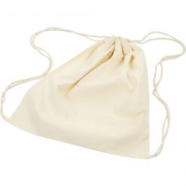 Sac à cordons, dim. 37x41cm, 115 gr, naturel clair, 3 pièce/ 1 Pq. [HOB-498801]