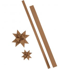 Bandes de papier étoiles, L: 44+78cm, L: 15+25 mm, 350 gr, beige, 24 bandes/ 1 Pq. [HOB-498950]