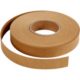 Bandes de tressage, L : 15 mm, ép. 0,55 mm, brun clair, 9.50 m/ 1 rouleau [HOB-498953]