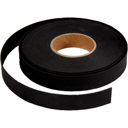 Bandes de tressage, L : 15 mm, ép. 0,55 mm, noir, 9.50 m/ 1 rouleau [HOB-498954]