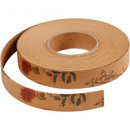 Bandes de tressage, L : 15 mm, ép. 0,55 mm, brun clair, 9.50 m/ 1 rouleau [HOB-498955]
