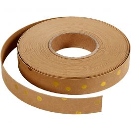 Bandes de tressage, L : 15 mm, ép. 0,55 mm, brun clair, 9.50 m/ 1 rouleau [HOB-498956]