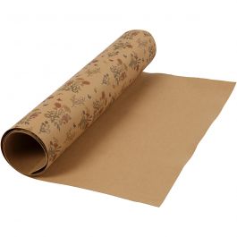 Papier imitation cuir, L : 49,5 cm, unicolor,imprimé, 350 gr, brun clair, 1 m/ 1 rouleau [HOB-498957]