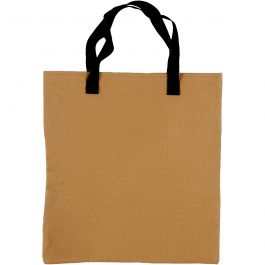 Sac de courses, dim. 35x38 cm, brun clair, 1 pièce [HOB-498962]
