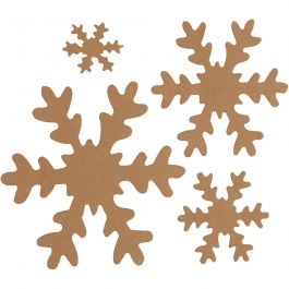 Sneeuwvlok, d 3+5+8+10 cm, 350 gr, beige, 16 stuk/ 1 doos [HOB-49896]