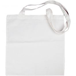 Tas met lang hengsel, afm 38x42 cm, 130 gr, wit, 1 stuk [HOB-499000]
