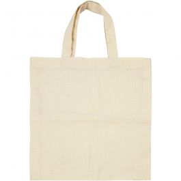 Sac Fourre-Tout, dim. 27,5x30cm, 135 gr, naturel clair, 5 pièces/ 1 Pq. [HOB-49925]