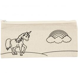 Etui, unicorn, afm 21x9 cm, 245 gr, licht naturel, 1 stuk [HOB-499662]