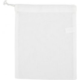 Stoffen tas, afm 21x25 cm, 130 gr, wit, 1 stuk [HOB-499701]