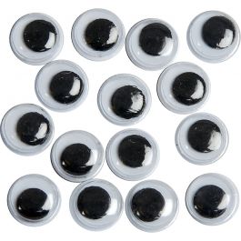 Yeux Mobiles, Non autocollants, d 8 mm, 1000 pièces/ 1 Pq. [HOB-501081]