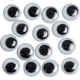 Yeux Mobiles, Non autocollants, d 8 mm, 40 pièces/ 1 Pq. [HOB-501082]