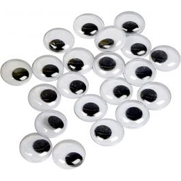Yeux Mobiles, Non autocollants, d 14 mm, 1000 pièces/ 1 Pq. [HOB-501141]