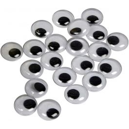 Yeux Mobiles, Non autocollants, d 14 mm, 30 pièces/ 1 Pq. [HOB-501142]