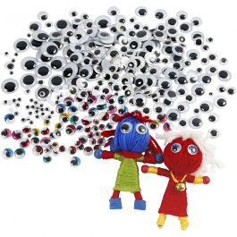 Yeux Mobiles, d 4-20 mm, 1700 pièces/ 1 Pq. [HOB-50123]