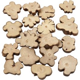 Mélange de bois, dim. 15-40 mm, ép. 5 mm, 230 gr/ 1 Pq. [HOB-502170]