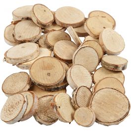 Mélange de bois, d 25-45 mm, ép. 7 mm, 600 gr/ 1 Pq. [HOB-502210]