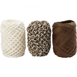Ficelle de papier, beige parelmoer, 3x10 m/ 1 Pq. [HOB-50319]