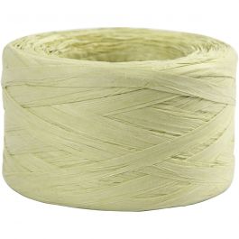 Fil de Raphia, L : 7-8 mm, vert clair, 100 m/ 1 rouleau [HOB-503295]
