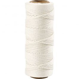 Bamboekoord, dikte 1 mm, wit, 65 m/ 1 rol [HOB-503481]