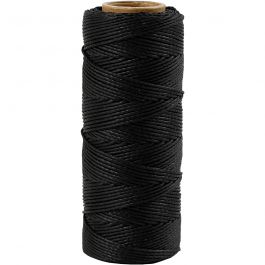 Bamboekoord, dikte 1 mm, zwart, 65 m/ 1 rol [HOB-503483]