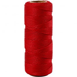 Bamboekoord, dikte 1 mm, rood, 65 m/ 1 rol [HOB-503485]