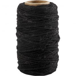 Katoenkoord, dikte 1,1 mm, zwart, 50 m/ 1 rol [HOB-503790]