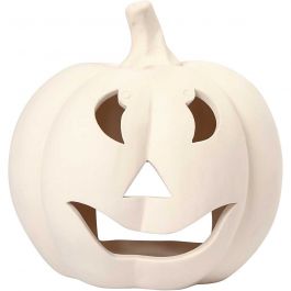 Bougeoir Halloween, H: 15cm, d 15cm, blanc, 2 pièces/ 1 Pq. [HOB-50559]