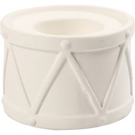 Bougeoir, H: 6,6cm, d 9,3cm, diamètre intérieur 2,2+4cm, blanc, 2 pièces/ 1 Pq. [HOB-50575]
