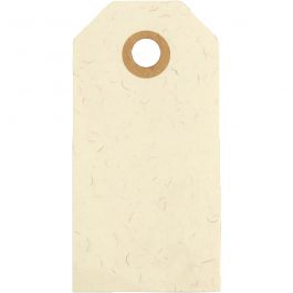 Manilla-labels, afm 4x8 cm, 250 gr, crème, 20 stuk/ 1 doos [HOB-510040]